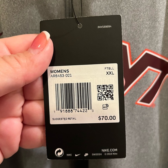 Virginia tech Nike XXL women’s top - Picture 3 of 7